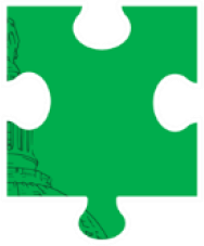 A green puzzle piece